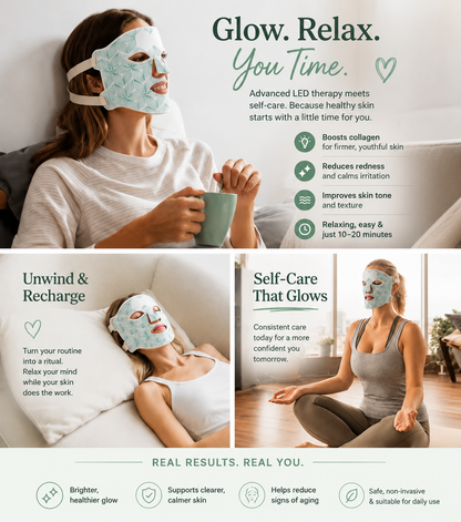 LED light therapy face mask